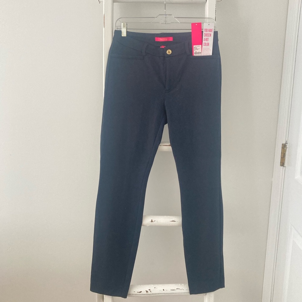 Lilly Pulitzer Navy Blue Kelly high rise knit pants